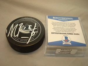Alexandre Burrows Signed Canucks Official Game Hockey Puck Beckett BAS COA 1A - Picture 1 of 3