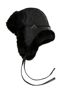 Mens B3 Black Fur Hat RAF Aviator Shearling Sheepskin WW2 Flying Hat Warm - Picture 1 of 5