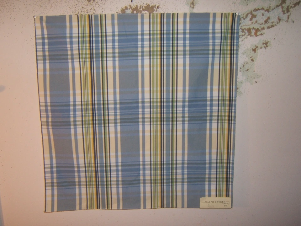 Ralph Lauren, Yatch Club Plaid, Remanente, Color Azul Claro Foto 1 de 1