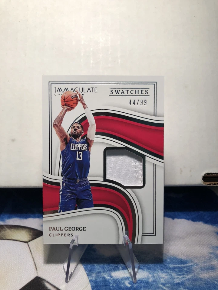 2022-23 Immaculate Collection Swatches Paul George Game Worn /99 #IHS-PGE - Image 1 of 2