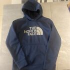 Boys The North Face Youth L LARGE Hoodie Drew Peak Fleece Sweatshirt Jumper Blue