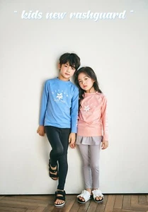 Boys Girls Rash Guard long sleeve shirt & swimming pants (sold separately) Solid - Picture 1 of 28