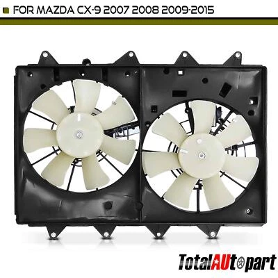 Dual Radiator Cooling Fan w/Shroud & Controller Assembly for Mazda CX-9 07-15 - Image 1 of 4
