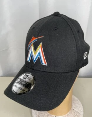 New Era Florida Miami Marlins MLB Team Classic 39Thirty Black Hat Small / Medium - Image 1 of 4