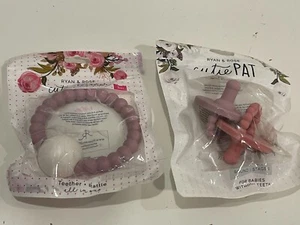 NEW Ryan & Rose Cutie Pat Pacifier & 2 Teethers - Imagen 1 de 1