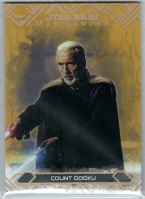 STAR WARS 2017 TOPPS MASTERWORK 6 GOLD PARALLEL BASE COUNT DOOKU 21/25 RARE - Image 1 of 2