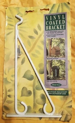 Amertac 12" Vinyl Coated Hanging Plant Bracket White 612W  bird feeder bug light - Imagem 1 de 4