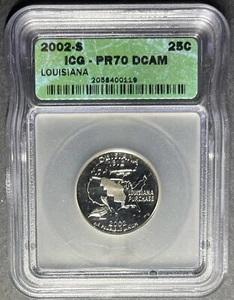 2002-S Proof Louisiana Quarter ICG PR-70 DCAM, Buy 3 Items, Get $5 Off!! - Picture 1 of 2