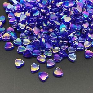 Transparent Charms Heart Bead Acrylic Loose Spacer Beads Handmade Bracelet 8mm