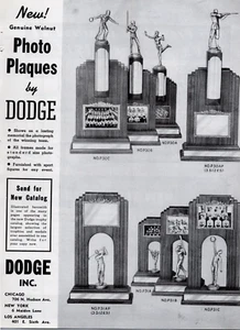 Dodge 1941 foto placas publicidad impresa fútbol americano, baloncesto, caza, béisbol - Imagen 1 de 2