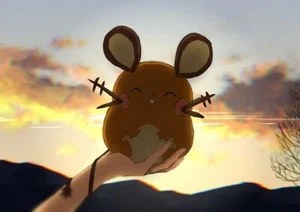 Anime pok mon dedenne tarde montañas un brazo cosido alfombra de juego escritorio - Imagen 1 de 1