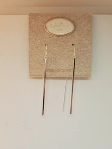 New NWT Isabella M. Sterling Silver Threader Dangle Pierced Boho Earrings 2.5" - Picture 1 of 6
