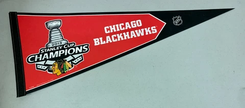 2013 Chicago Blackhawks Stanley Cup Champs Classic 12"x30" NHL Team Logo Pennant Cover