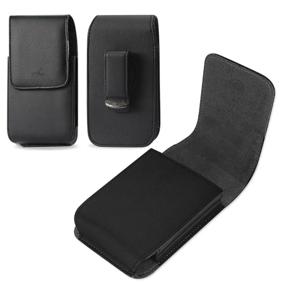 Vertical Leather Swivel Belt Clip Case Holster Pouch Cover for Cell Phones - Image 1 of 4