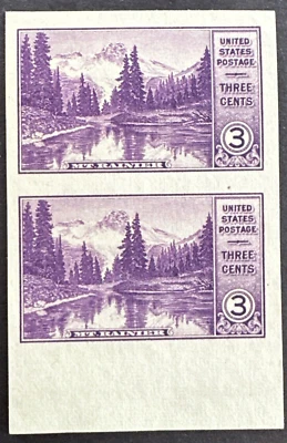 US 1935 Scott # 758 Vertical Pair MNH NGAI Mount Ranier - Image 1 of 2