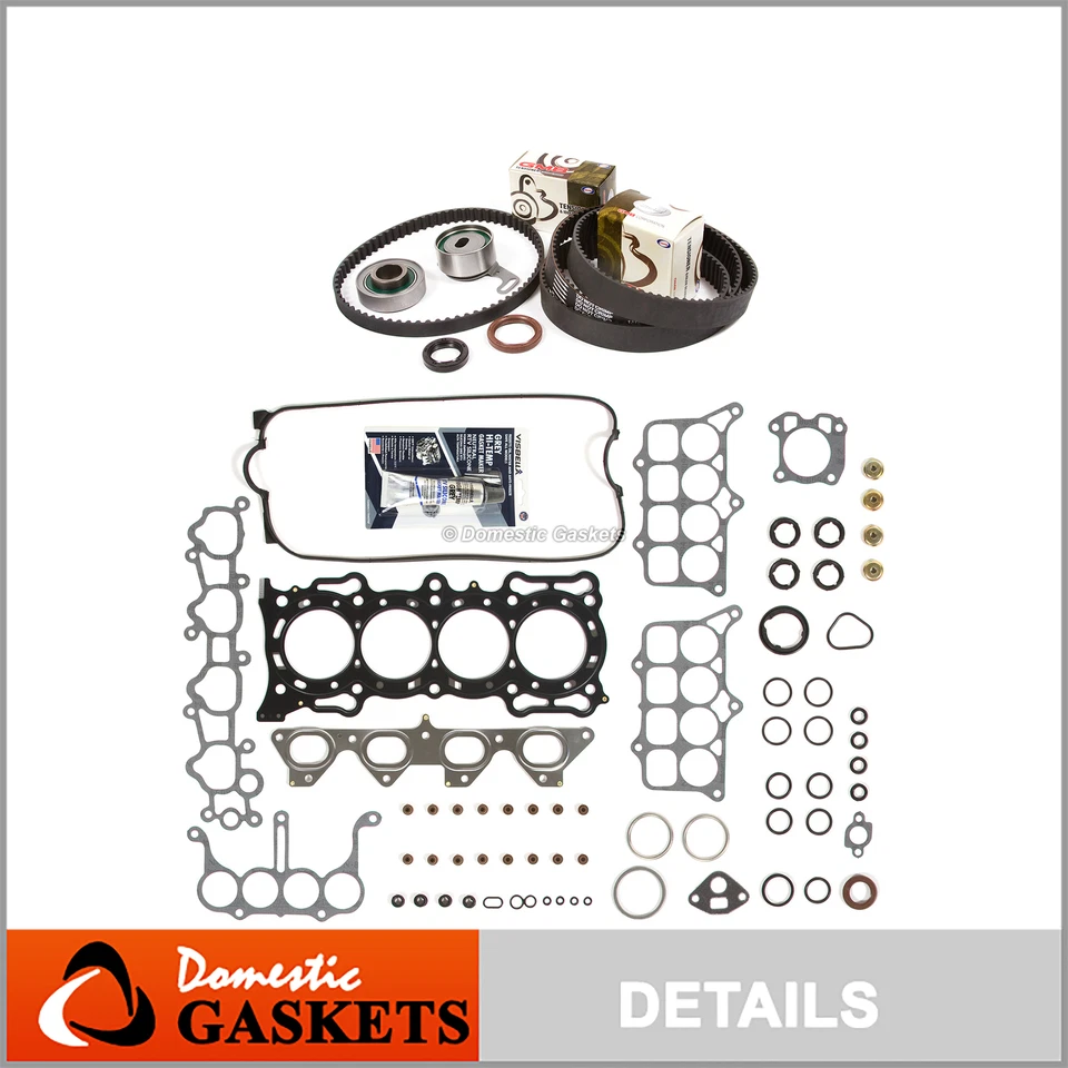 Head Gasket Set Timing Belt Kit Fit 90-96 Honda Accord Prelude F22A1 F22A4 F22A6 - Image 1 of 4
