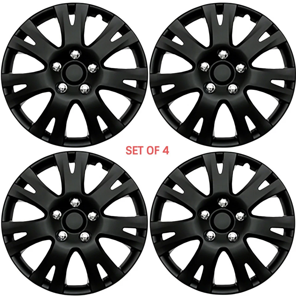 New Wheel Covers Hubcaps Fits 2009-2013 Mazda 6 Gloss Black 16" Set Of 4 - Изображение 1 из 3