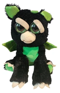 Feisty Pets Fabio Flamefart Dragon Plush Gamestop Black Green 2017 READ DESCRIPT - Picture 1 of 14