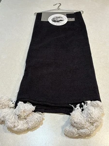 Full Moon Home Luxury Chenille Throw Blanket Black Ghost Tassels 50” x 60” NWT - Picture 1 of 10