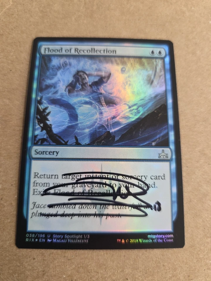 Flood Of Recollection  FOIL  Signed By Magali Villeneuve  Magic the Gathering - Image 1 of 1