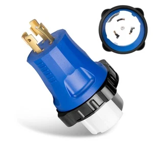 30 Amp to 50 Amp Adapter RV Generator Adapter NEMA L14-30P to SS2-50R,4 Prong... - Picture 1 of 7