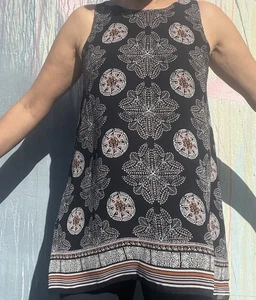 MAX STUDIO Bluse S Tank Flow Printed Shirt Small Freizeit Arbeit Top Snag süß - Bild 1 von 18