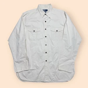 Camisa De Colección Polo Ralph Lauren Años 90 Tobias Safari Grande Sarga Camisa De Trabajo Beige - Imagen 1 de 4