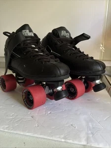 Rock Skates USA GT50 Rollschuhe Speedskates Größe 10 Herren rot Sure Fly Wheels - Bild 1 von 9