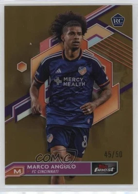 2023 Topps Finest MLS Gold Refractor /50 Marco Angulo #78 Rookie RC - Image 1 of 2
