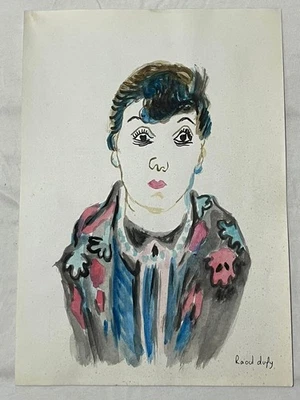 RAOUL DUFY 绘画旧纸签名盖章复古 — 第 1/3 张图片