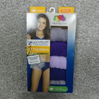 Ropa interior Fruit Of The Loom para mujer 6 hipsters medianos mezcla modal suave 5 pares Foto 1 de 4