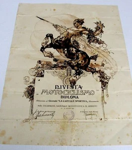 DIPLOMA MOTOCICLISTICO ESCURSIONE ABRUZZO 1927 (1506) - Bild 1 von 1