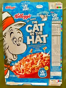 Vintage 2003 Dr. Seuss' The Cat In The Hat Kellogg's Müslischachtel - leer - Bild 1 von 2