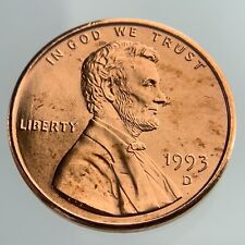1993 D United States Lincoln Cent One Cent Penny KM#201b Uncirculated Coin BB347
