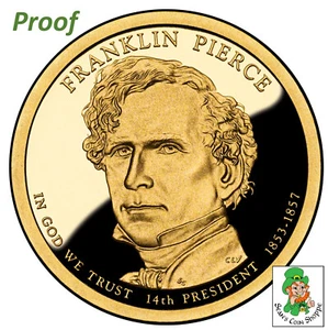 2010 S Franklin Pierce Proof Presidential Dollar 1 $ San Francisco versandkostenfrei! - Bild 1 von 4