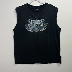 Harley Davidson Motorcycles of Seoul Korea Sleeveless Tank Men’s XL Black - Picture 1 of 8