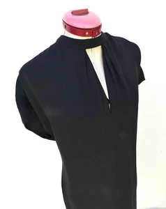 ARTHUR GALAN Black 100% Silk Shift DRESS Size Aus 12 NWT Desk to Dinner Date - Imagen 1 de 6