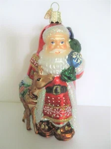 Old World Santa Blown Glass Ornament - Picture 1 of 6