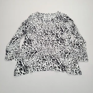 JM Collection Shirt Womens Size 16 White Black Blouse Casual Stylish Ladies - Picture 1 of 7