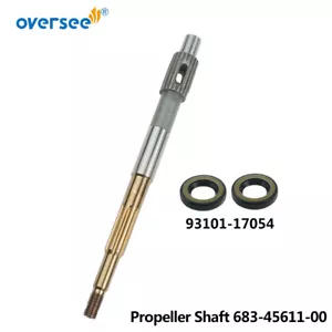 Oversee 683-45611 Propeller Shaft For Yamaha Outboard 9.9 15HP 2 Stroke Parsun - Picture 1 of 7