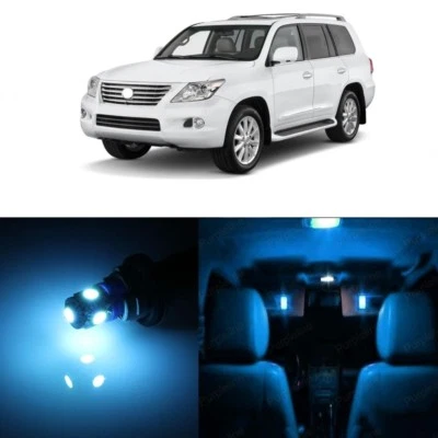 13 x Ice Blue LED Interior Lights Package For 2008 - 2015 Lexus LX570 + PRY TOOL Foto 1 de 4