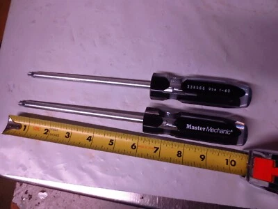 Lot of 2 Master Mechanic 338566 T-40 Torx Screwdriver By Pratt Read USA - Image 1 of 3