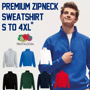 Fruit of the loom Premium 70/30 Zip Sweatshirts, Men Winter Sweatshirts SS830 - Picture 1 of 8