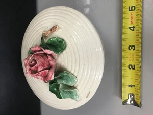 Vntg Italian Victorian Style Porcelain Bowl w/Rose Bouquet Lid & Gold Trimmed - Picture 1 of 4
