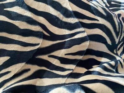 SEW YOU UK Velboa Ponyskin Faux Fur Fabric, Zebra Print