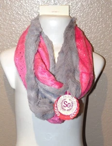 Kohl's SO Authentic American Heritage Faux Fur Loop Infinity Reversible Scarf  - Picture 1 of 3