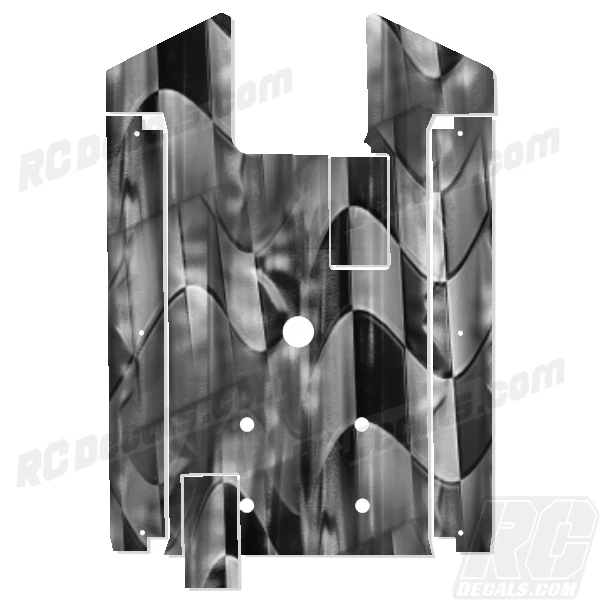 Axial Yeti XL Chassis Plate Protector - Thick Graphics - Checkered AX31062 - Image 1 of 1