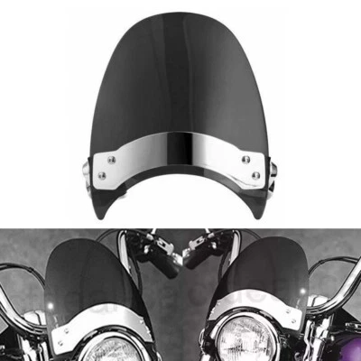 Universal Windshield Windscreen Deflector For Harley Dyna Sportster XL883 XL1200 — 第 1/4 张图片