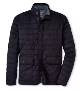 Peter Millar M Greenwich Jacket Washed Black Garment Dyed Quilted Coat $250 - Picture 1 of 9