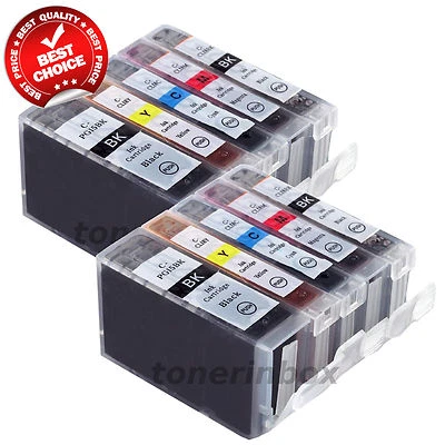 10pk PGI-5BK CLI-8 чернила набор для Canon PIXMA iP5200R MP500 MP530 MP600 MP610 MP800 - Изображение 1 из 2